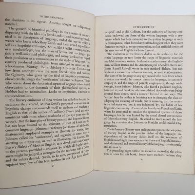 THE ENGLISH LANGUAGE: Essays By English & American Men of Letters 1490-1839