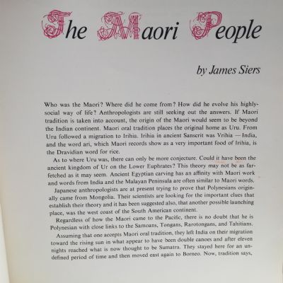 The Maori People of New Zealand