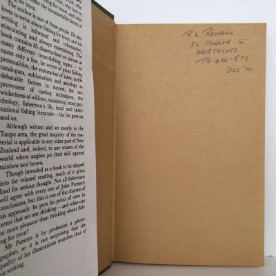A TAUPO SEASON: A Bedside Book of Trout Fishing In New Zealand