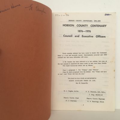 Hobson County Centenary 1876 - 1976