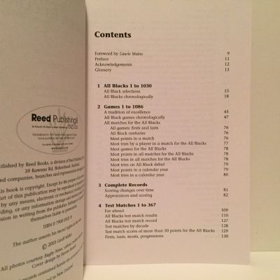 The Reed Book of ALL BLACK RECORDS 1883-2003