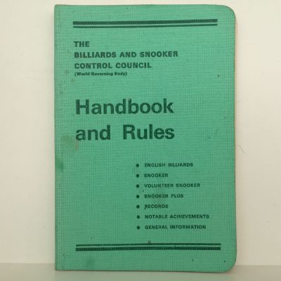 THE BILLIARDS ASSOCIATION: Handbook & Rules