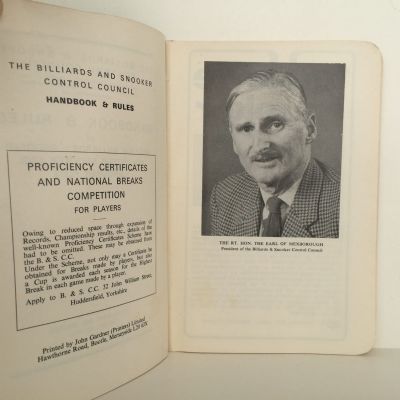 THE BILLIARDS ASSOCIATION: Handbook & Rules
