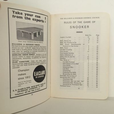 THE BILLIARDS ASSOCIATION: Handbook & Rules