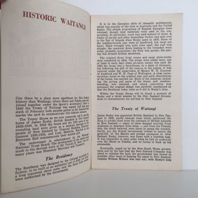 TREATY HOUSE, WAITANGI: Guide Booklet