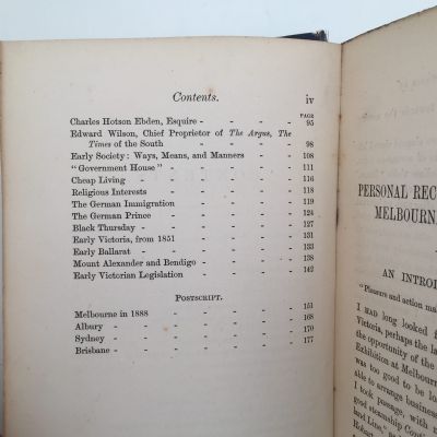 Personal Recollections of Early Melbourne & Victoria