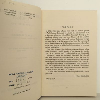 HISTORY OF THE EARLY CHURCH TO A.D.500