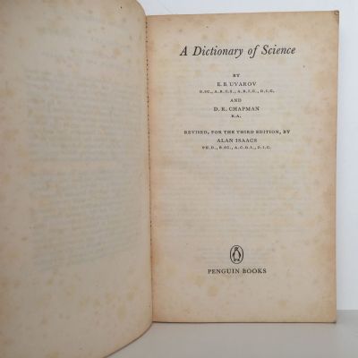 A DICTIONARY OF SCIENCE