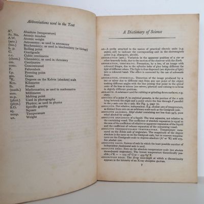 A DICTIONARY OF SCIENCE