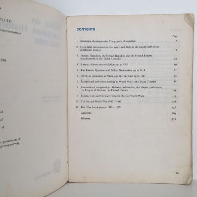 NOTES ON EUROPEAN HISTORY 1850-1959