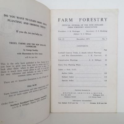 FARM FORESTRY ASSOCIATION: Journal : Vol 15 . No 4. Sept 1973