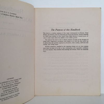 Handbook of Modern History