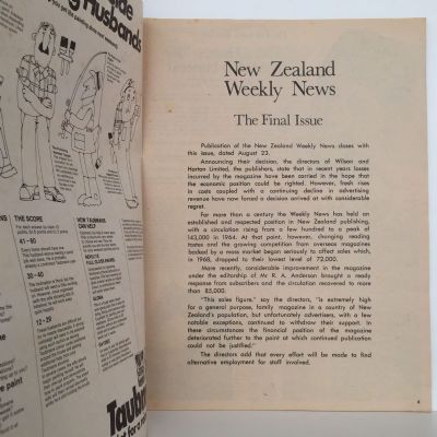 OLD NEWSPAPER: New Zealand Weekly News: 23 August 1971 - Final Edition