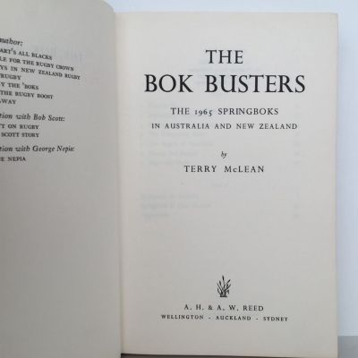 THE BOK BUSTERS: The 1965 Springboks In Australia and New Zealand