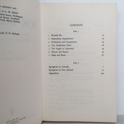 THE BOK BUSTERS: The 1965 Springboks In Australia and New Zealand