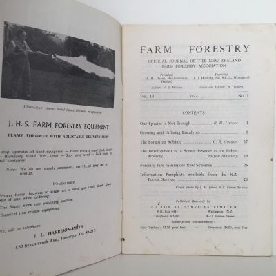 FARM FORESTRY ASSOCIATION: Vintage Journal : Vol 19 . No 1. Sept 1977