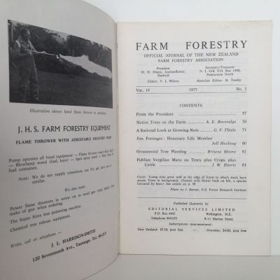 FARM FORESTRY ASSOCIATION: Vintage Journal : Vol 19 . No 3. Sept 1977