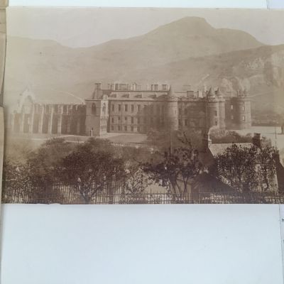 Holyrood Palace - 3x Old Monochrome Plates / Photos From 1800's