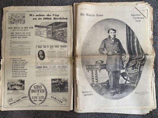 OLD NEWSPAPER: The Waikato Times 1964 - Hamilton Centenary Edition