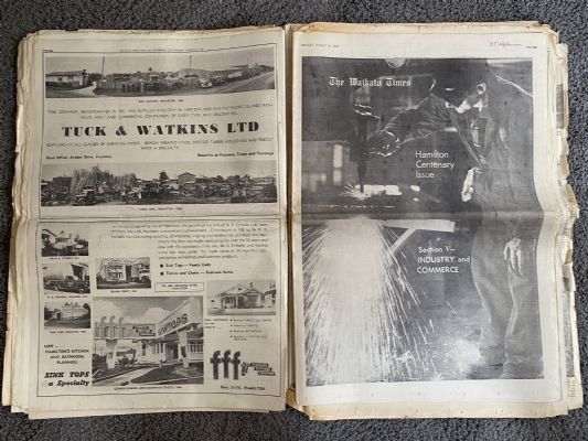 OLD NEWSPAPER: The Waikato Times 1964 - Hamilton Centenary Edition