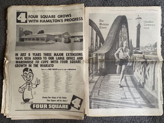 OLD NEWSPAPER: The Waikato Times 1964 - Hamilton Centenary Edition