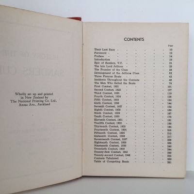 HISTORY OF THE SANDERS CUP 1921 - 1946