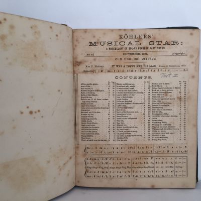 KOHLERS MUSICAL STAR: A Miscellany of Sol-Fa Popular Songs