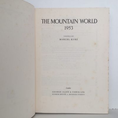 THE MOUNTAIN WORLD: Everest 1952