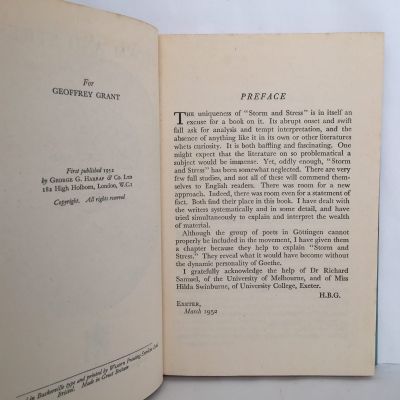 STORM AND STRESS (Strum Und Drang) The Abortive Revolt In German Literature