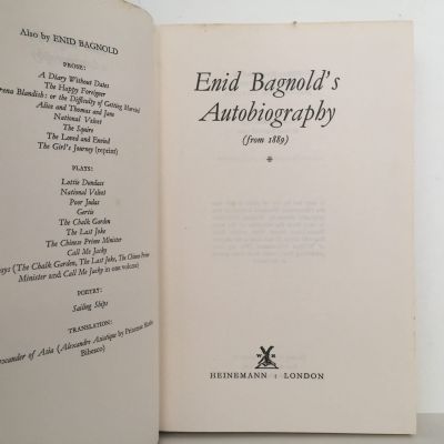 ENID BAGNOLD'S Autobiography
