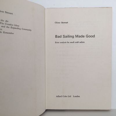 BAD SAILING MADE GOOD: Error Analysis for Small Craft Sailors
