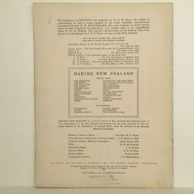 MAKING NEW ZEALAND: Pictorial Surveys of A Century - DEFENCE