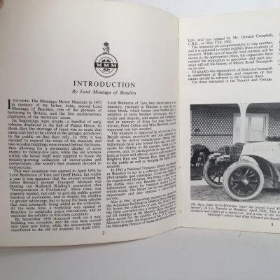 MONTAGU MOTOR MUSEUMS: Beaulieu and Brighton 1966-1967 Pictorial Guide