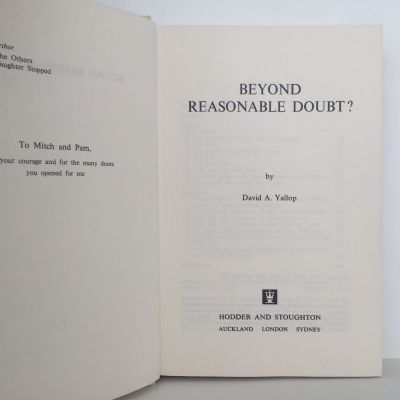 BEYOND REASONABLE DOUBT? An Inquiry Into The Arthur Allan Thomas Case