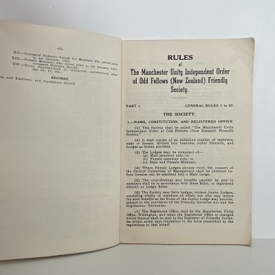 RULES of The Manchester Unity Independent Order of Odd Fellows Society