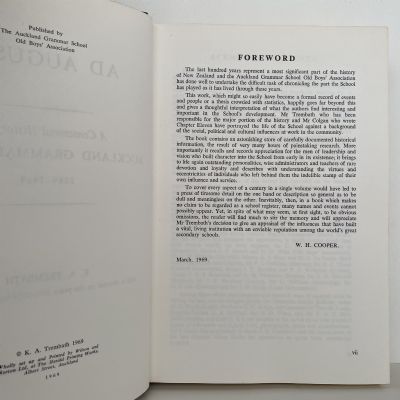 AD AUGUSTA: Centennial History of Auckland Grammar School 1869-1969