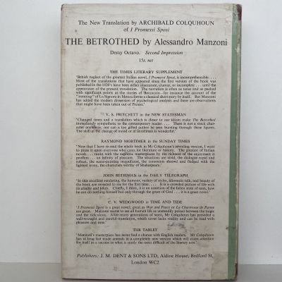 MANZONI AND HIS TIMES: A Biography