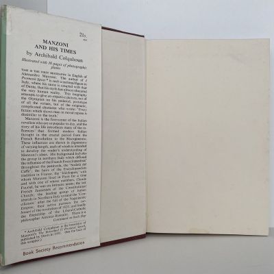 MANZONI AND HIS TIMES: A Biography