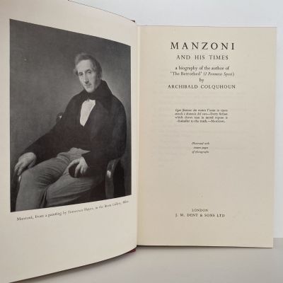 MANZONI AND HIS TIMES: A Biography