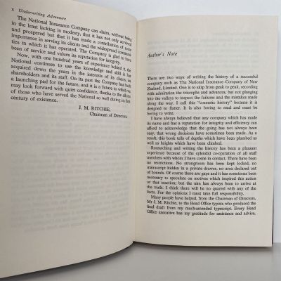 UNDERWRITING ADVENTURE: A Centennial History of The National Insurance Company