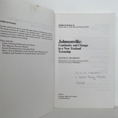 JOHNSONVILLE: Continuity and Change in a New Zealand Township