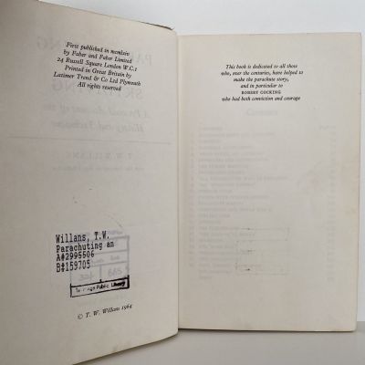 PARACHUTING AND SKYDIVING: A Personal Account of the History and Technique