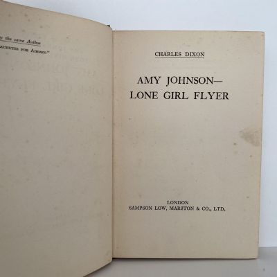 AMY JOHNSON: Lone Girl Flyer