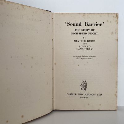 SOUND BARRIER: The Story of High Speed Flight