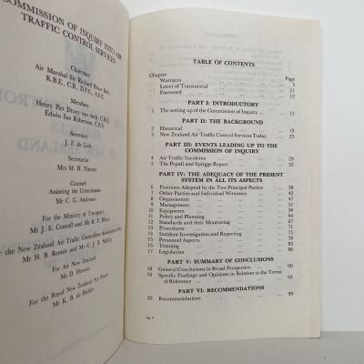 AIR TRAFFIC CONTOL SERVICES: Commission Inquiry Report 1982