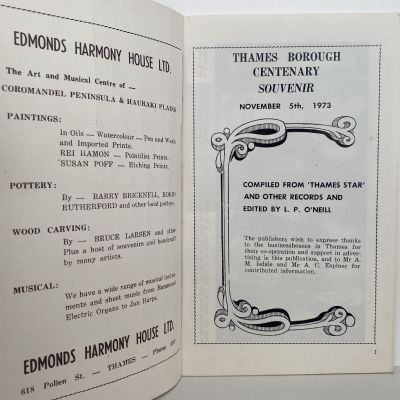 Thames Borough Centenary 1873-1973