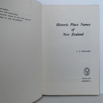 HISTORIC PLACE NAMES OF NEW ZEALAND
