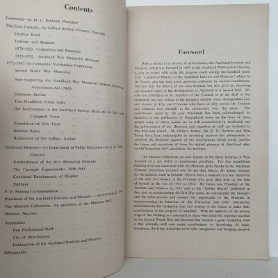 The Centennial History of the Auckland Institute and Museum 1867-1967