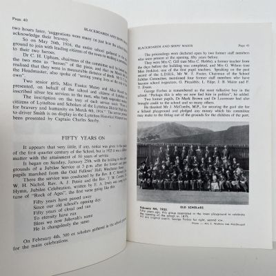 BLACKBOARDS AND SHIPS' MASTS: A History of the Lyttleton Main School
