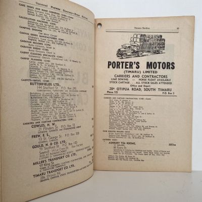 UNIVERSAL BUSINESS DIRECTORY: Timaru 1956